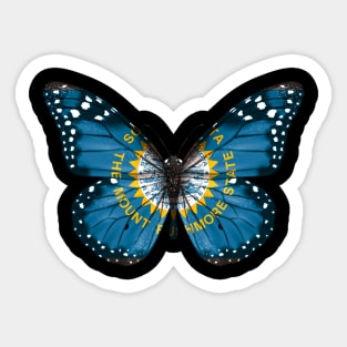 South Dakota Flag Butterfly - Gift for South Dakotan From South Dakota SD Sticker